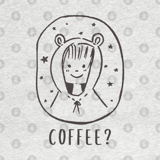 I love coffee cute drawing by AA